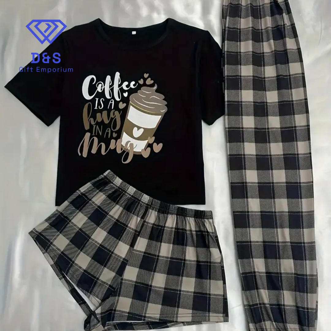 Plus Size 3pcs Pyjama Set
