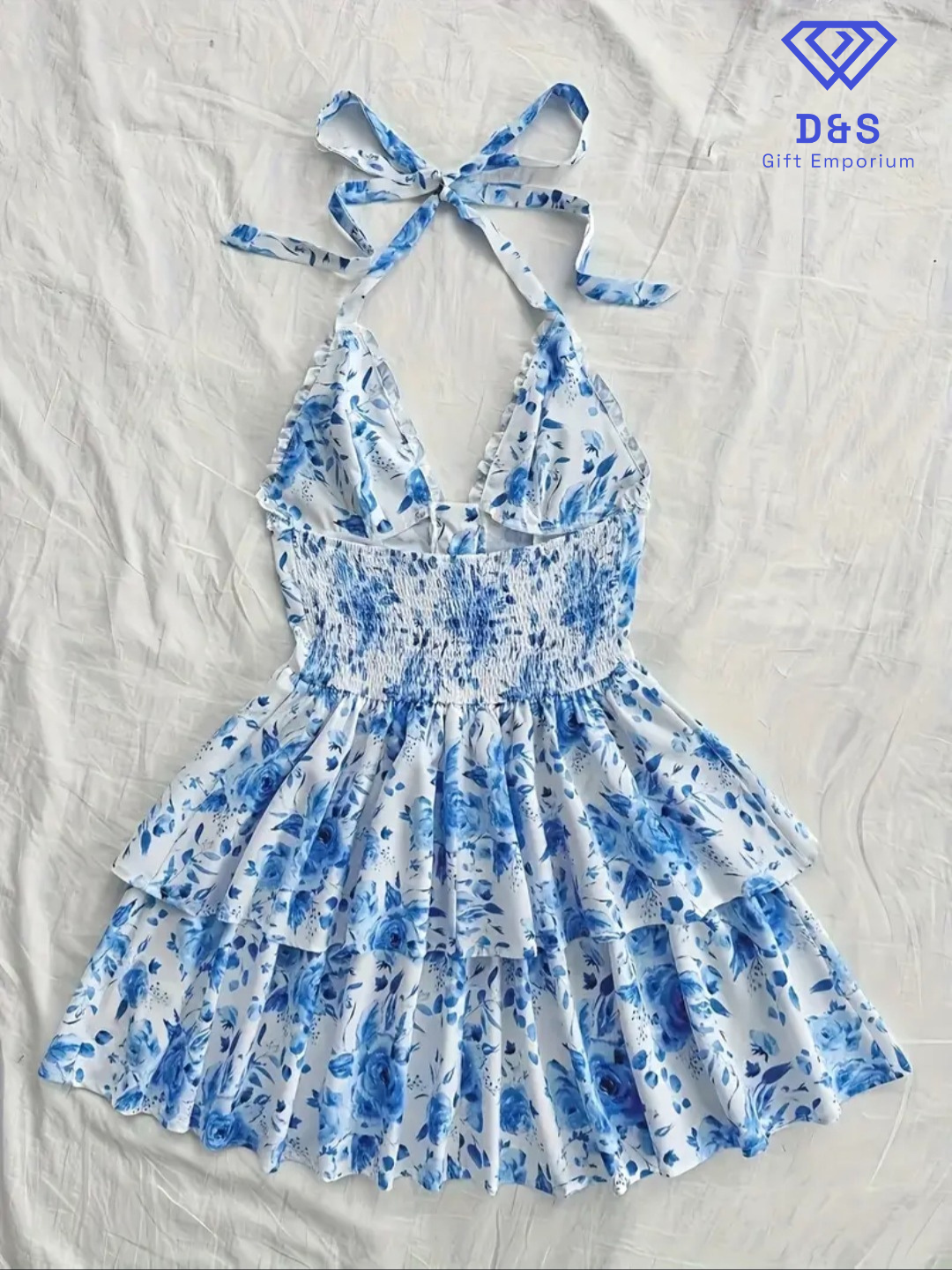 Watercolour Rose Print Dress