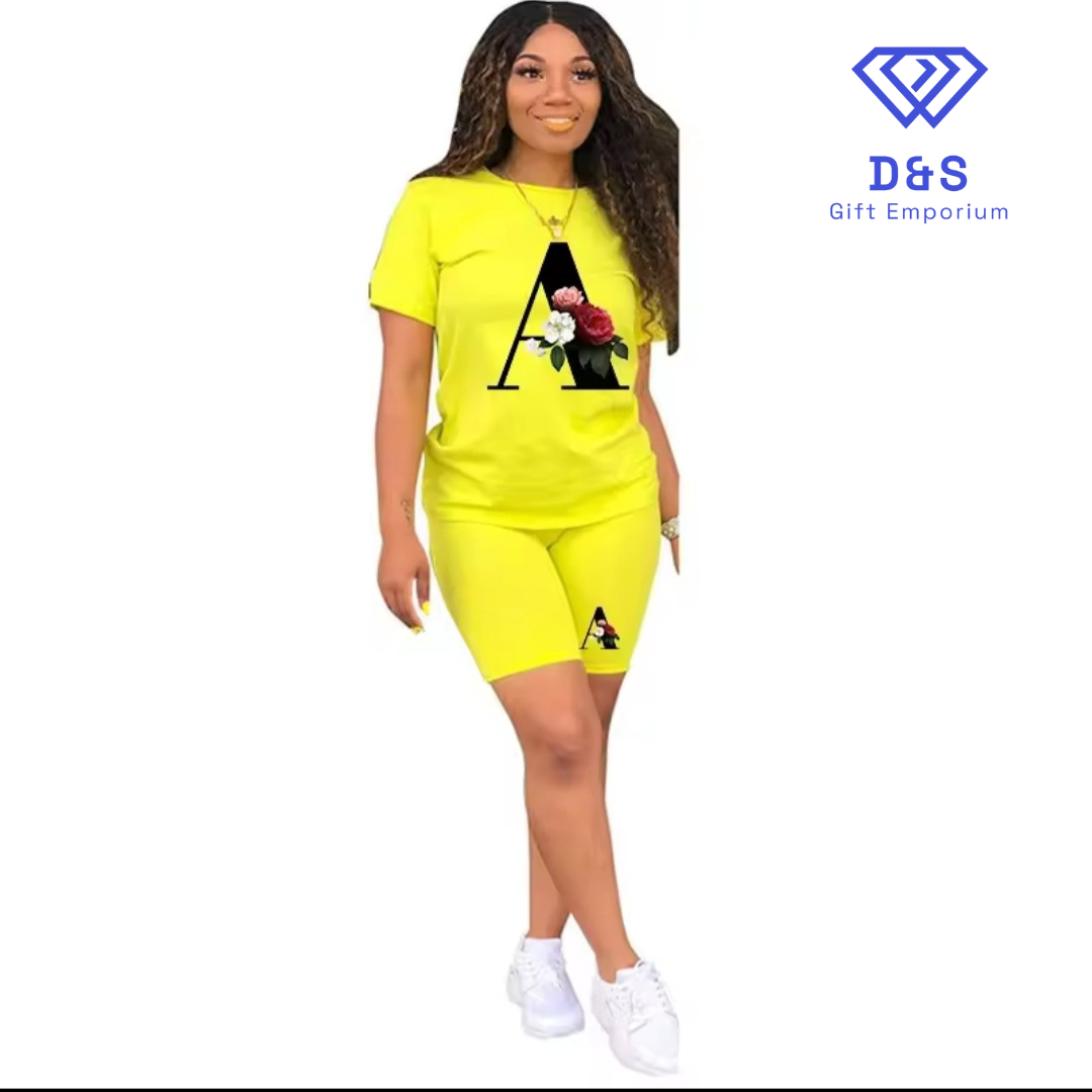 Lettered Tshirt & Shorts Set