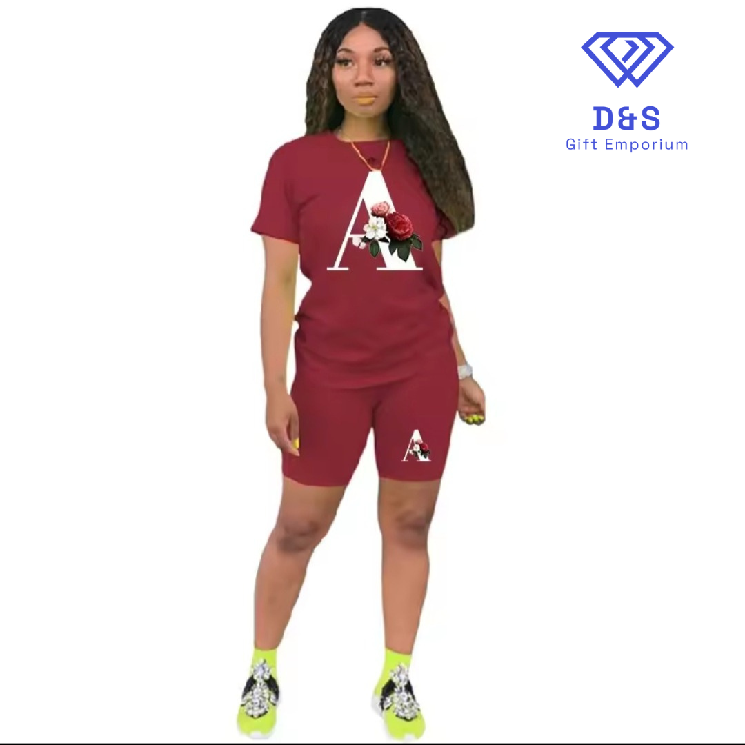 Lettered Tshirt & Shorts Set