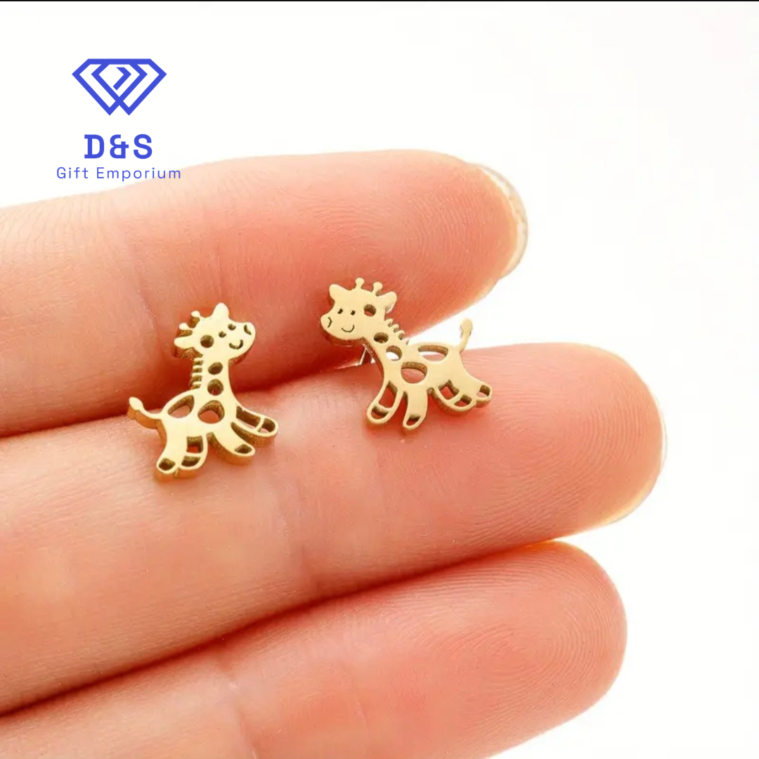 Stainless Steel Giraffe Earrings