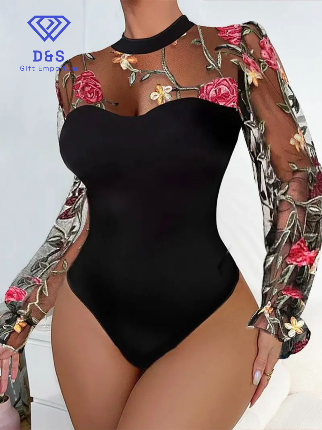 Mesh Floral Bodysuit