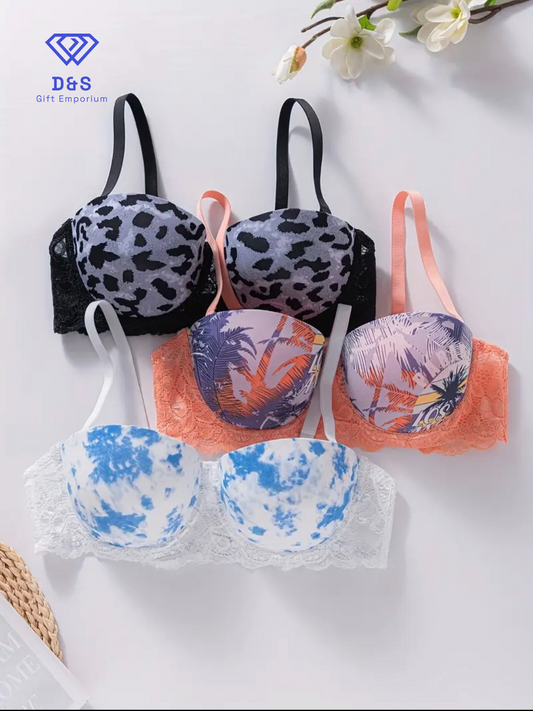 3 Pack Printed Bras