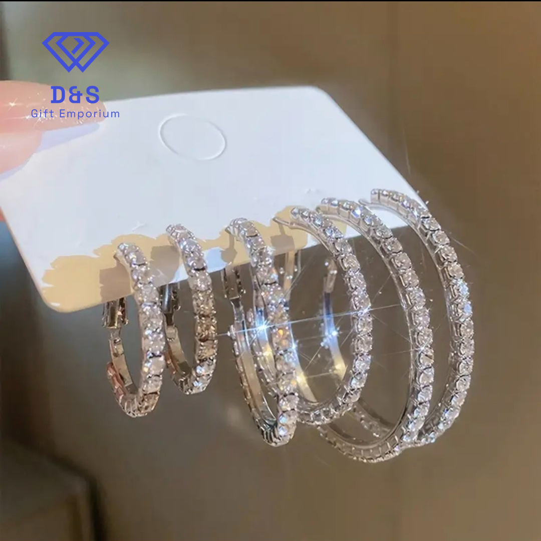 6pcs Hoop Earrings