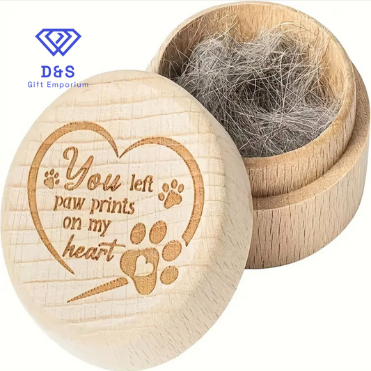 Wooden Pet Hair Memorial Box
