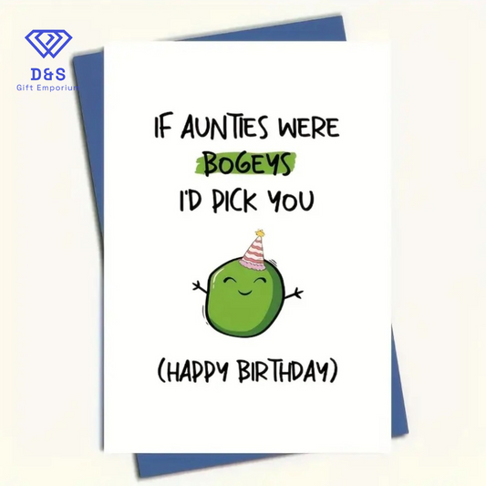 If Aunties Were Bogeys Birthday Card