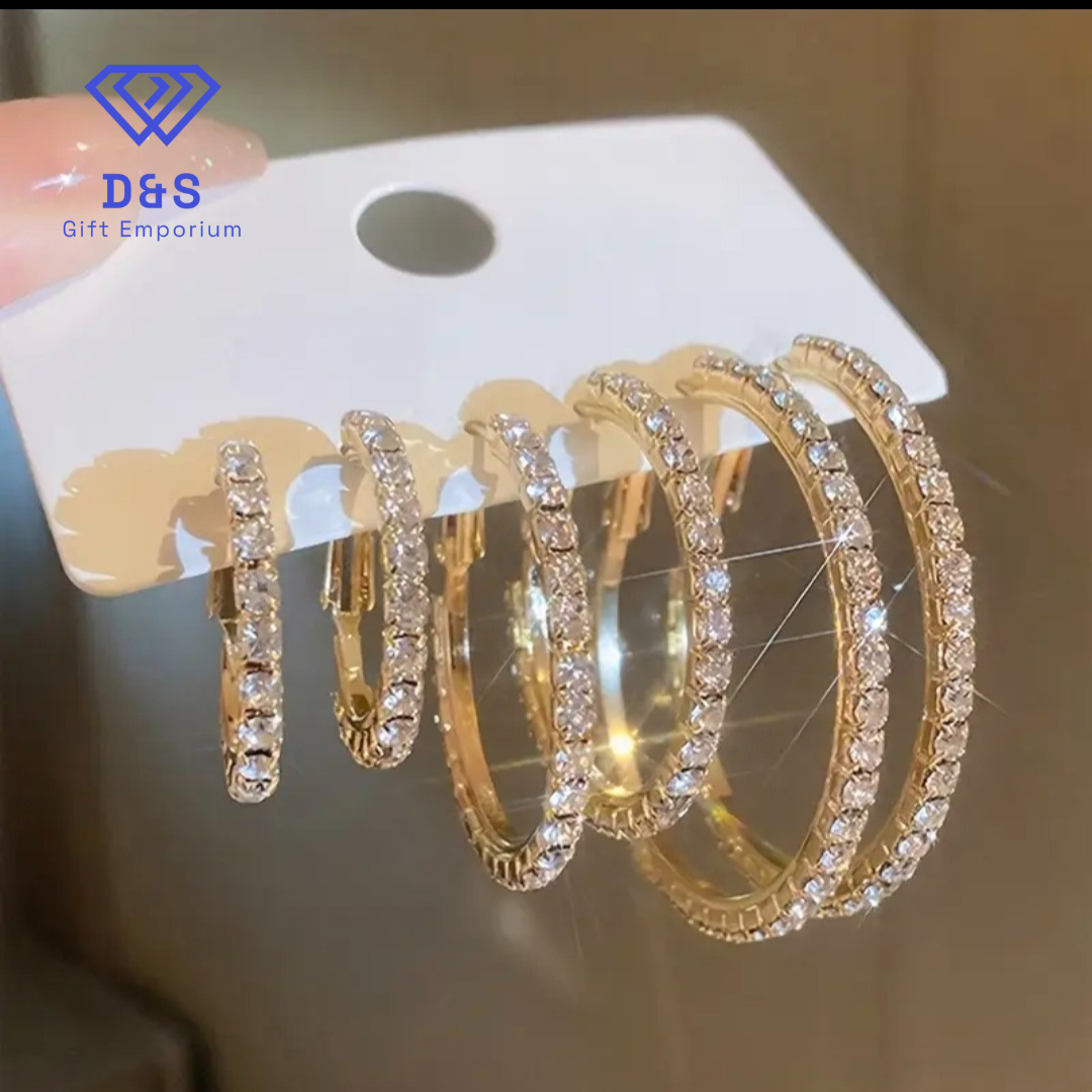 6pcs Hoop Earrings