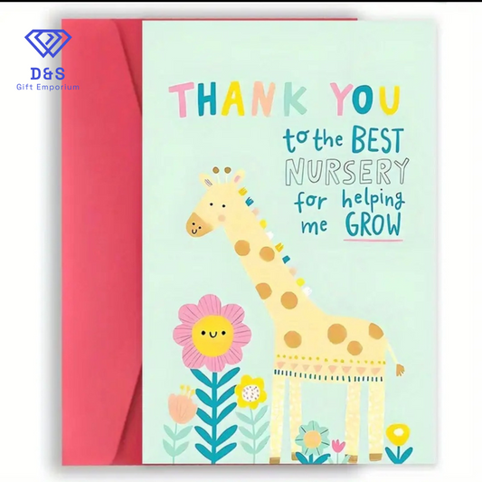 Thank You Card For Nursery Staff