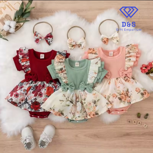 Floral Dress & Headband Outfit