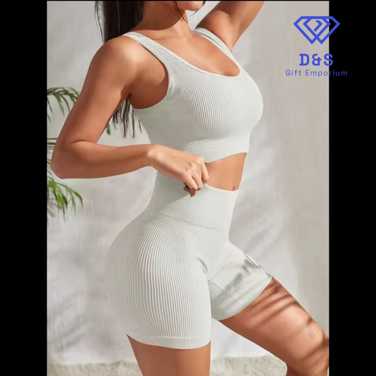 Seamless Ribbed Yoga Set