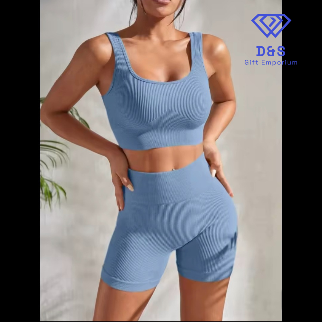 Seamless Ribbed Yoga Set