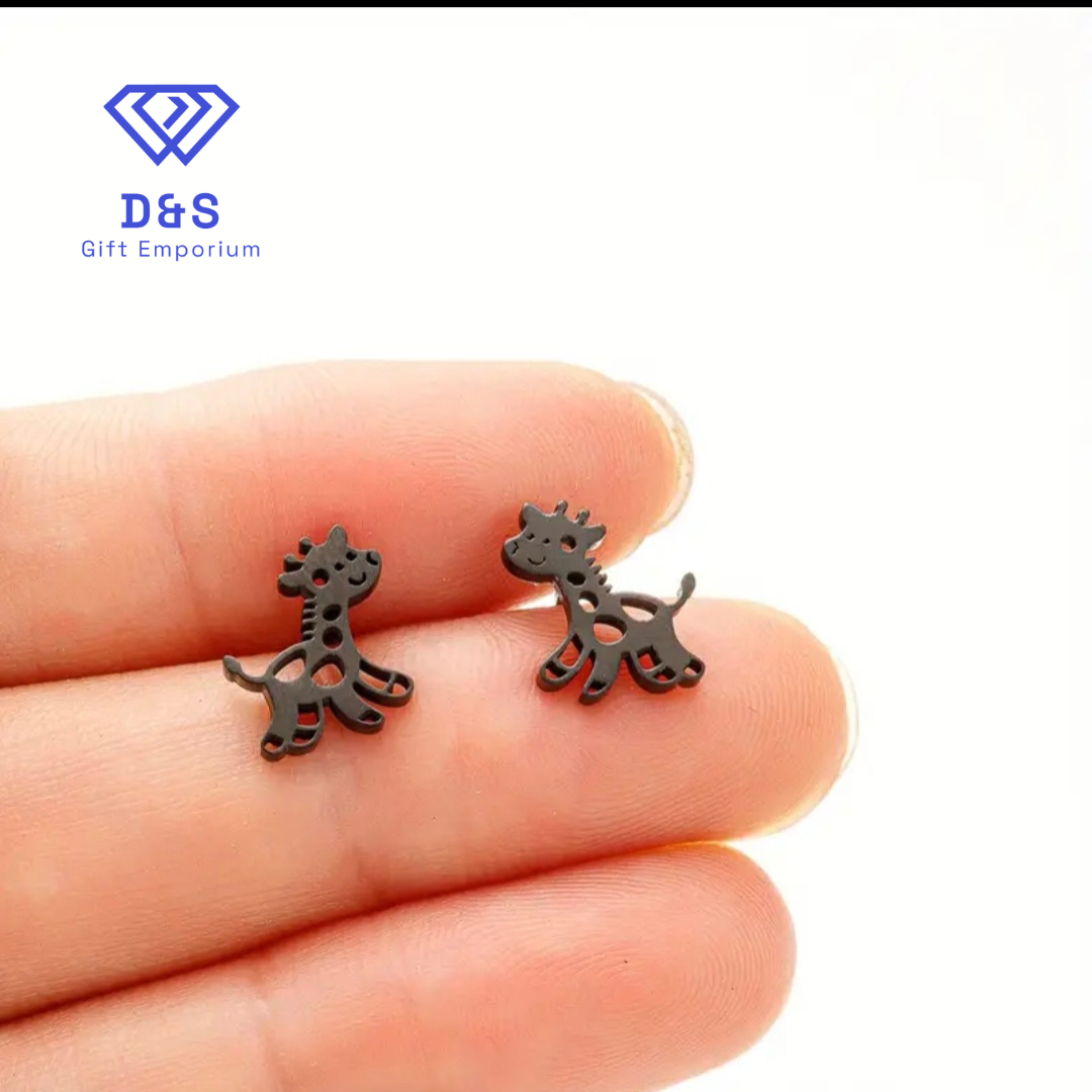 Stainless Steel Giraffe Earrings