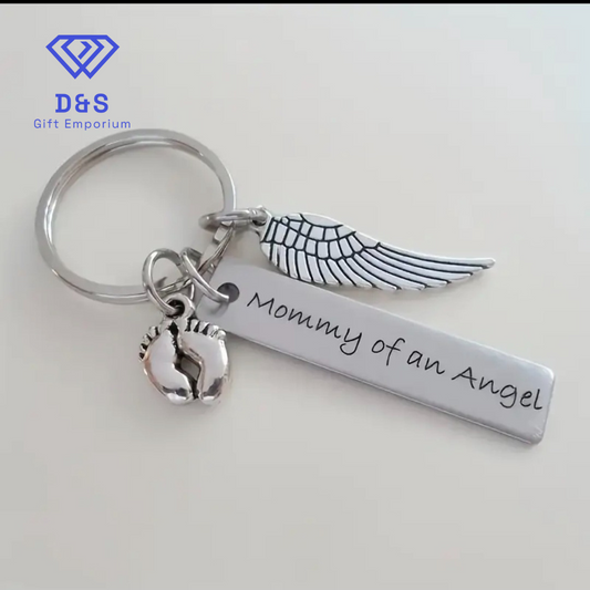 Mommy Of An Angel Keyring