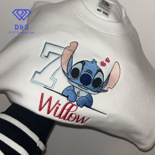 Stitch Embroidered Birthday Jumper