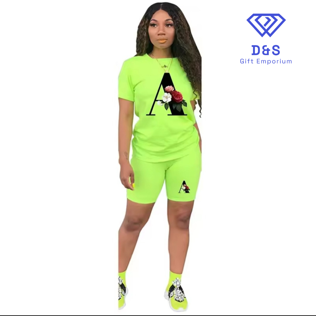 Lettered Tshirt & Shorts Set
