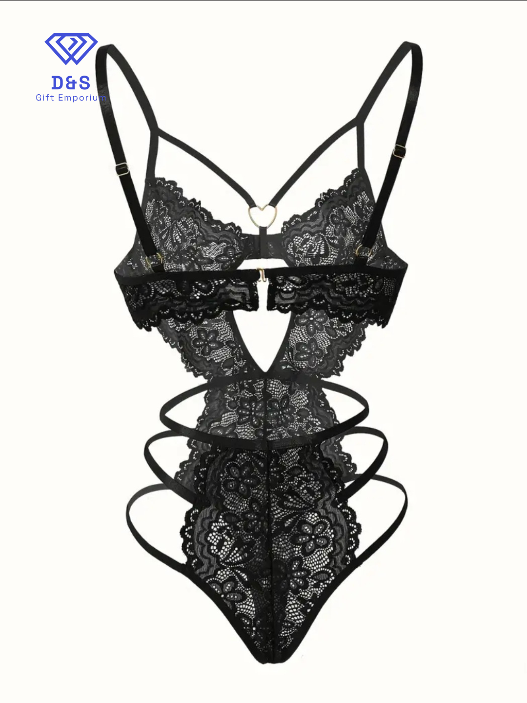Heart Linked Backless Bodysuit