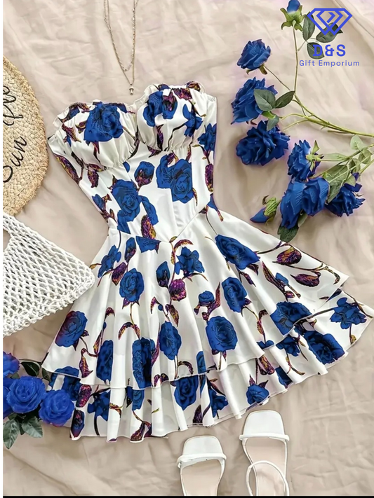 Plus Size Floral Tube Dress