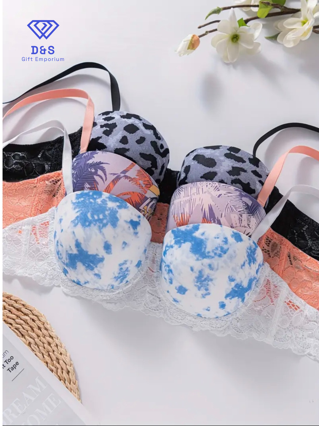 3 Pack Printed Bras