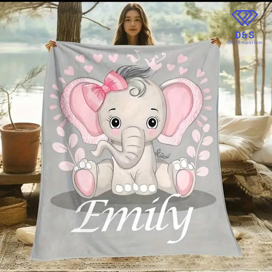 Personalised Elephant Blanket