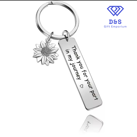 Thank You For Being Part Of My Journey Keyring