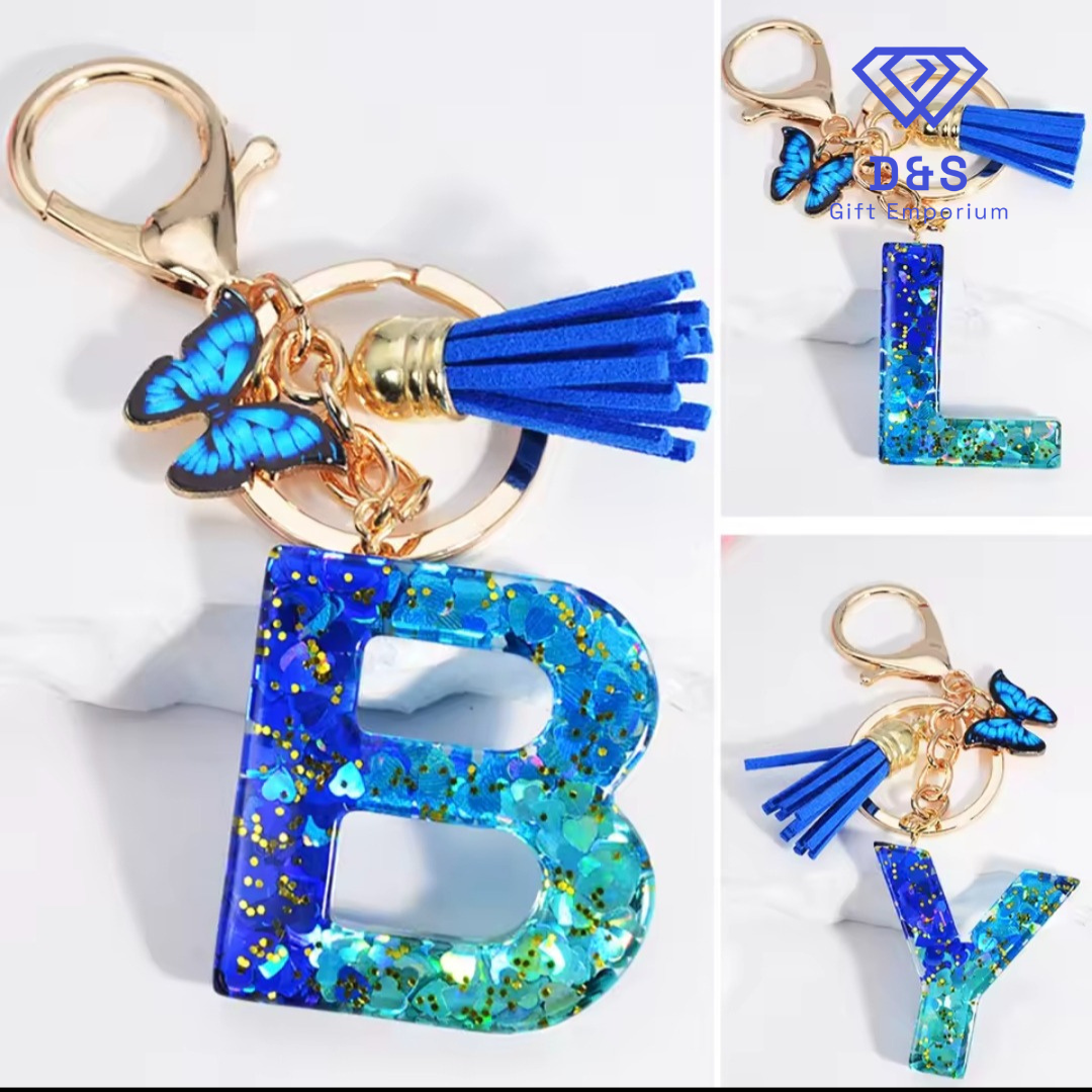 Blue Resin Keyring
