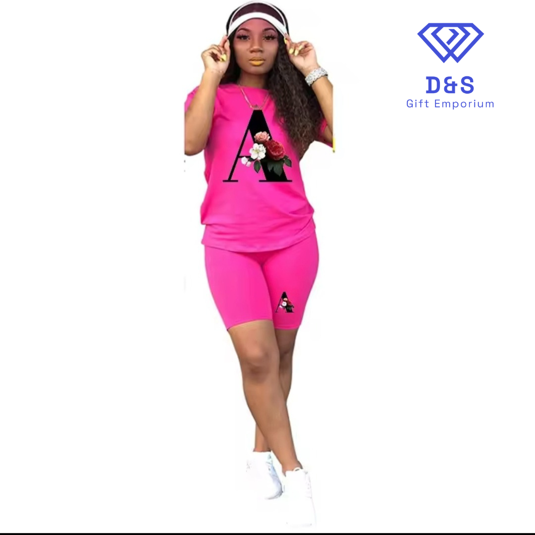 Lettered Tshirt & Shorts Set