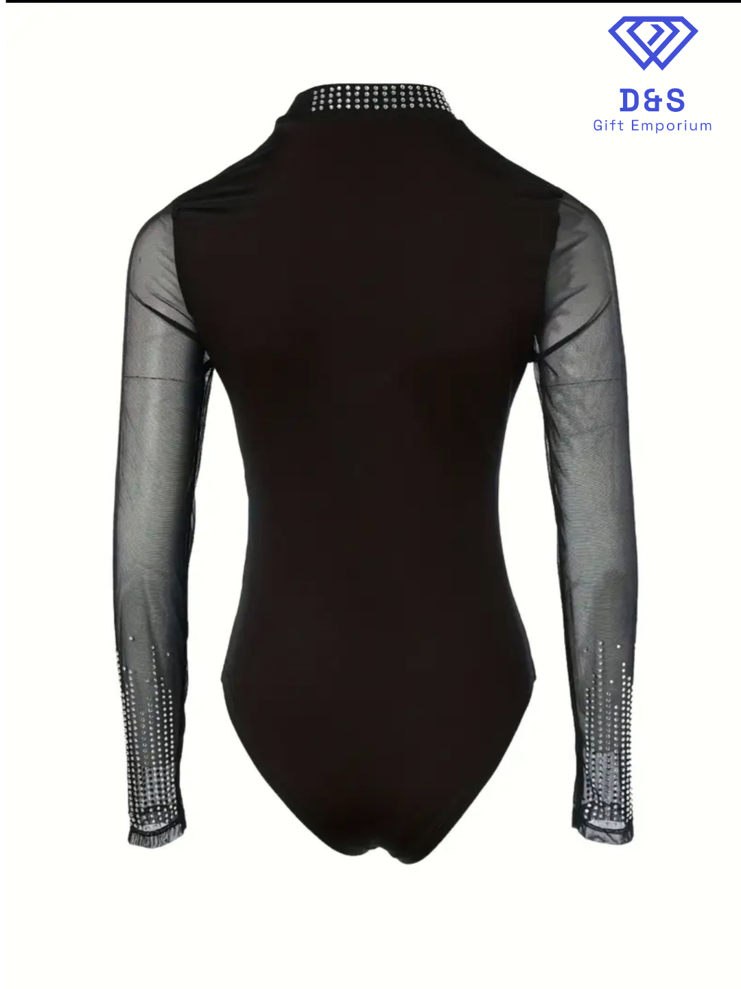 Rhinestone Long Sleeved Bodysuit
