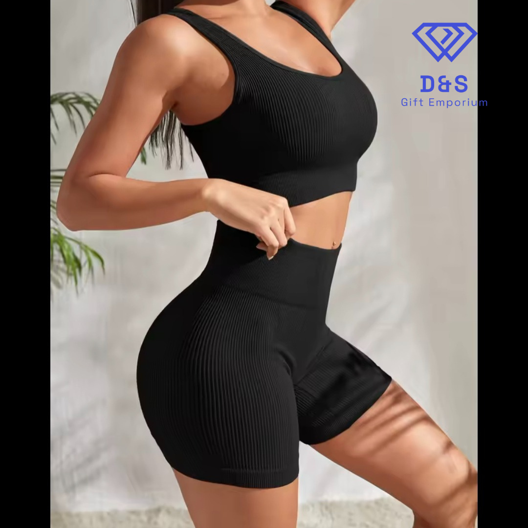Seamless Ribbed Yoga Set