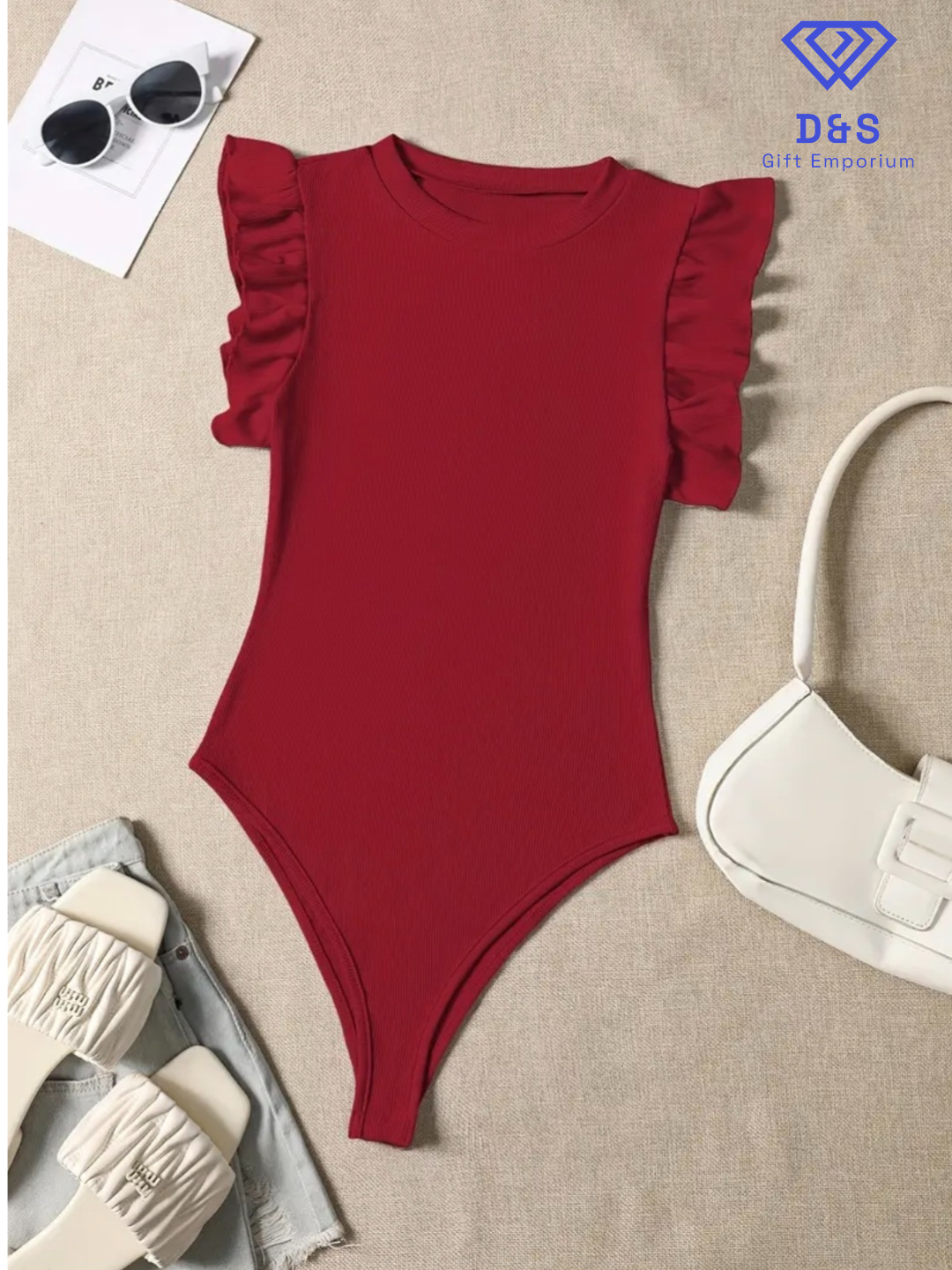 Sleeveless Ruffled Bodysuit