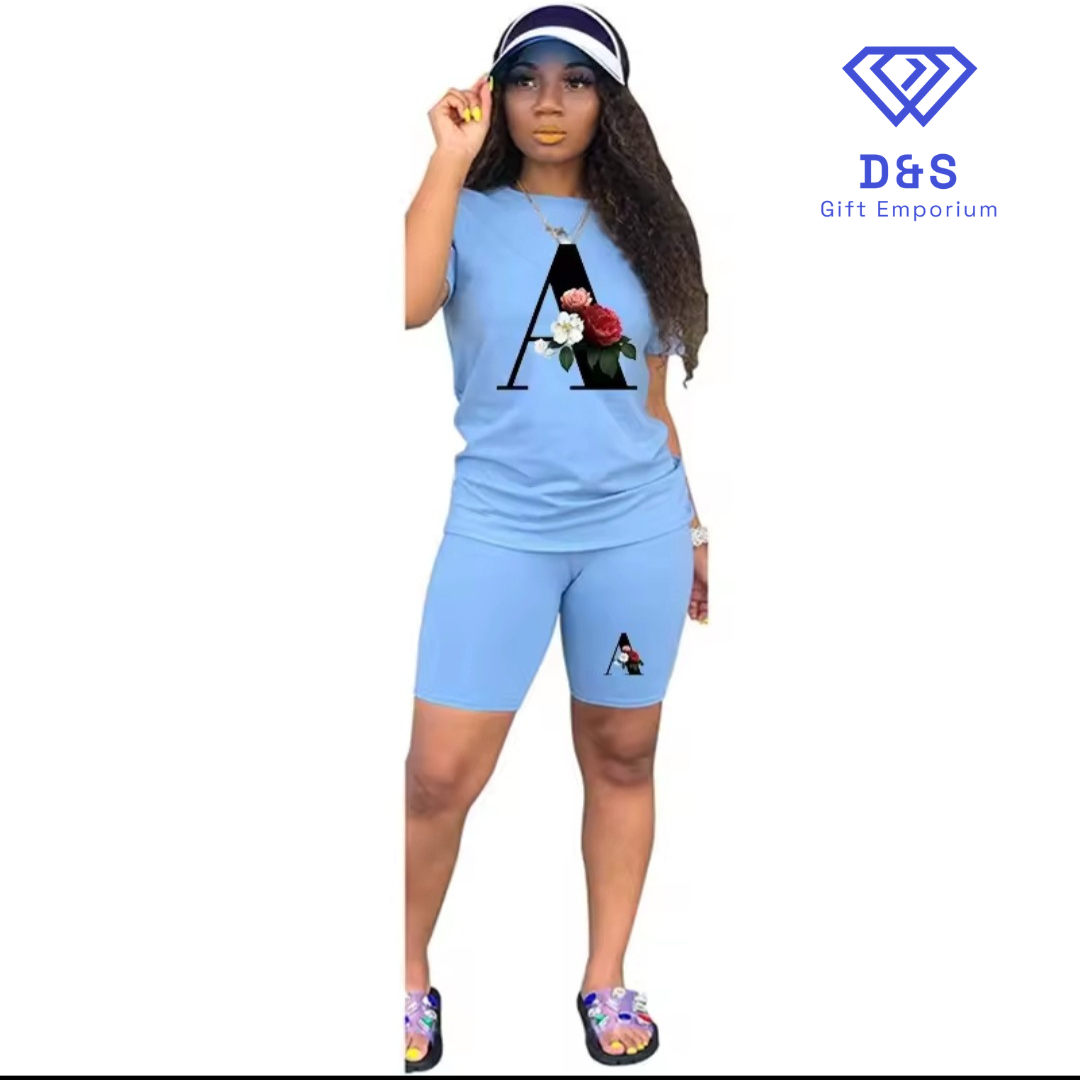 Lettered Tshirt & Shorts Set