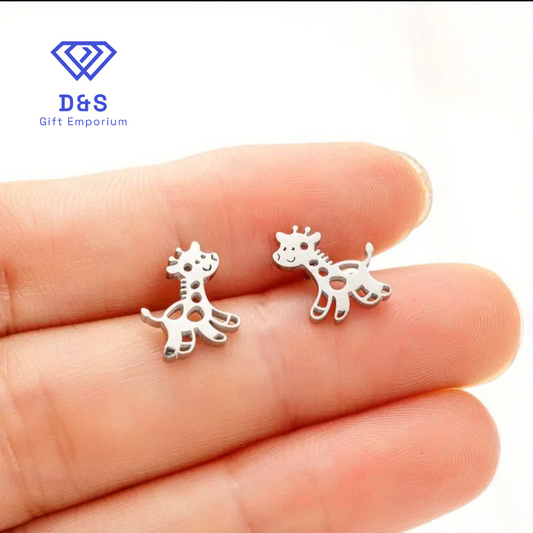 Stainless Steel Giraffe Earrings