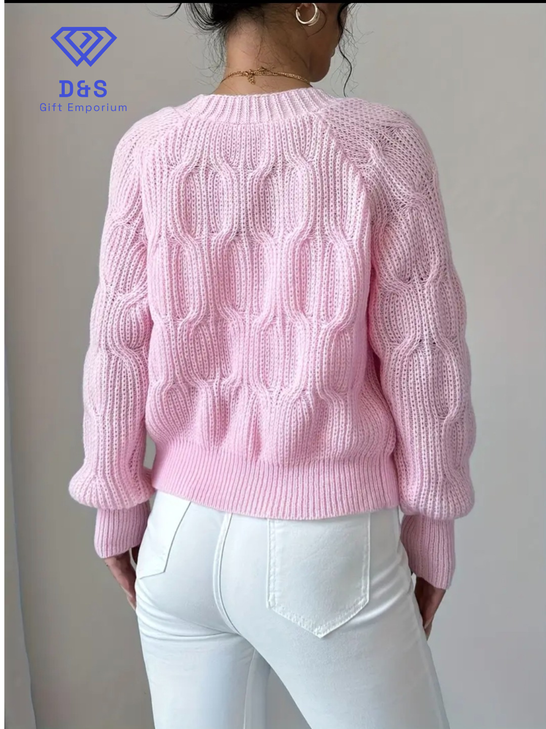 3D Bow Baby Pink Cardigan