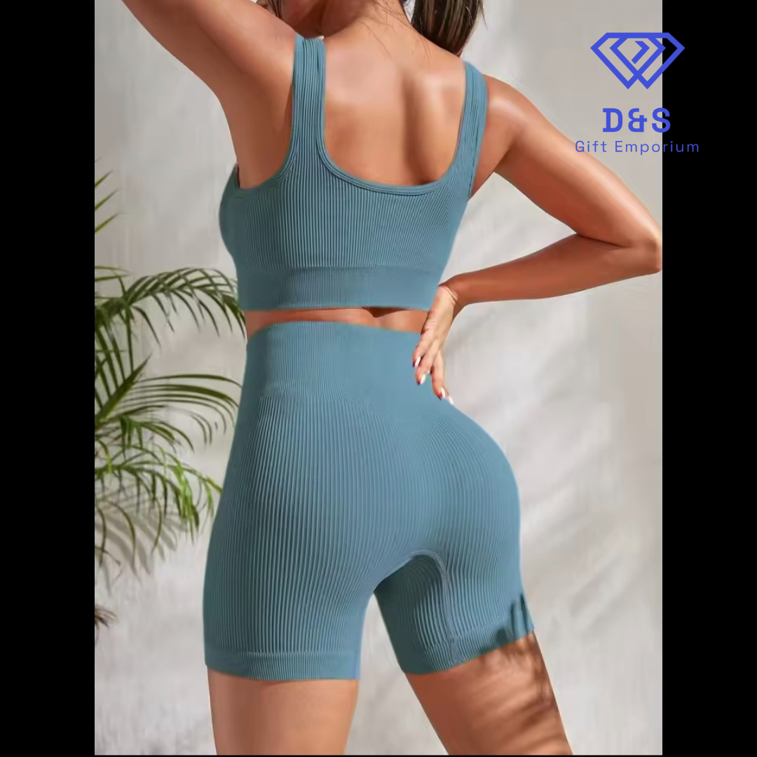Seamless Ribbed Yoga Set