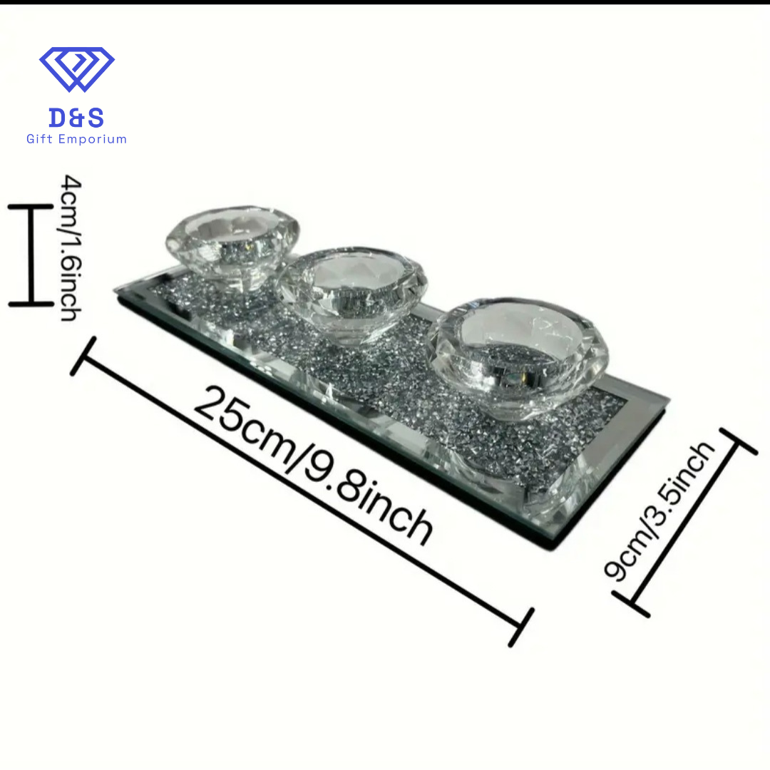 Crushed Diamond Candle Holder