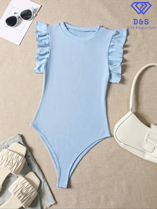 Sleeveless Ruffled Bodysuit