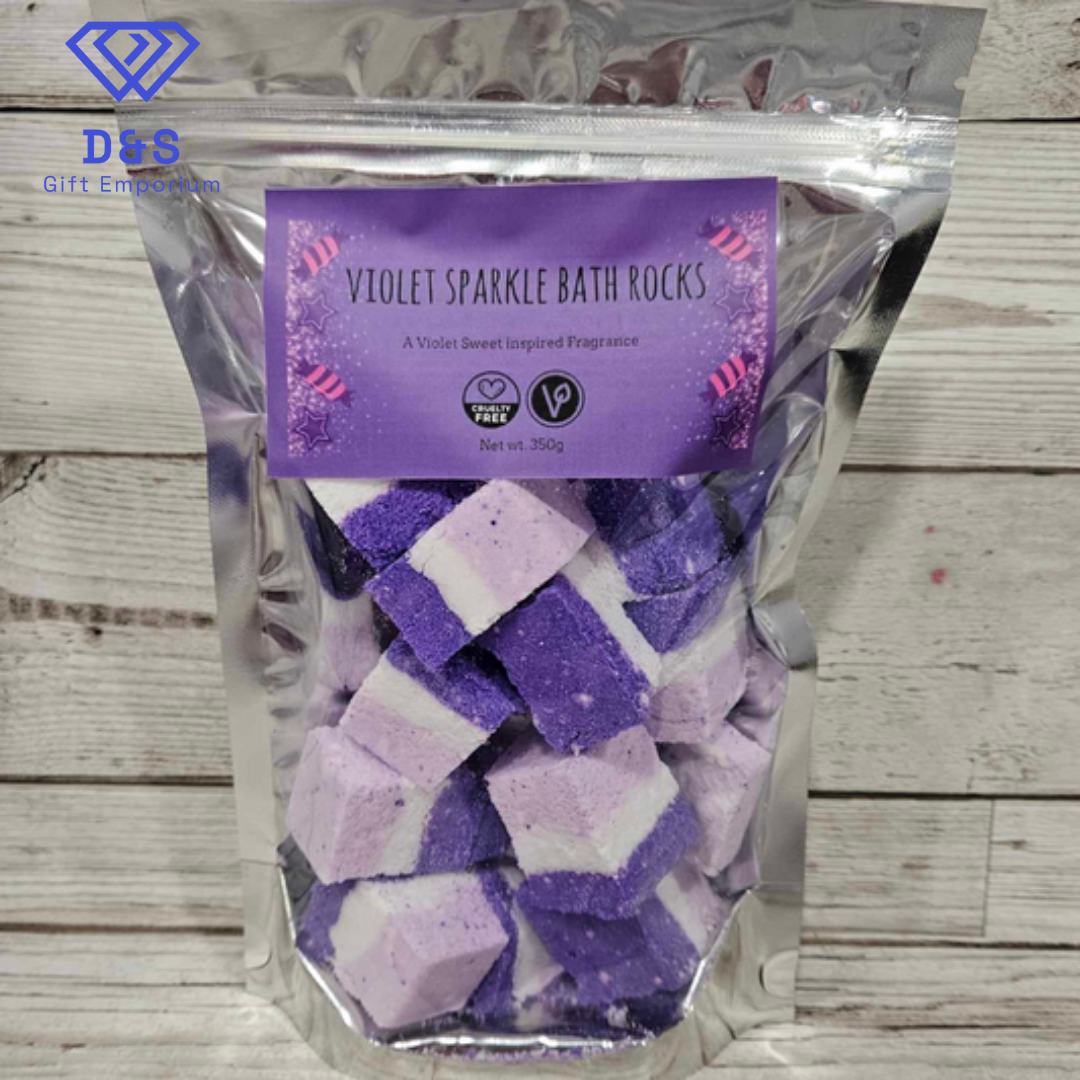 Violet Sparkle Bath Rocks