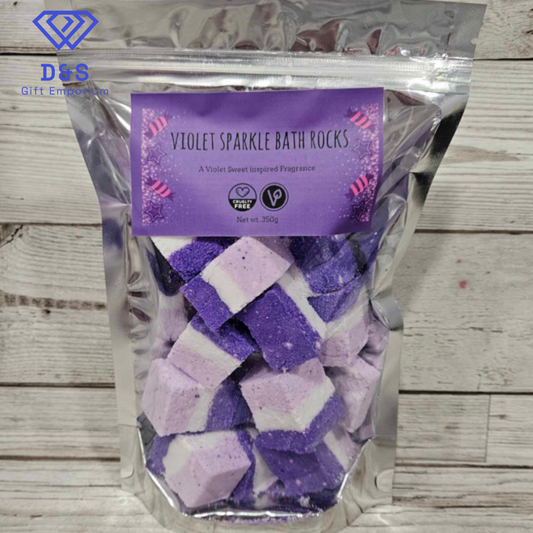 Violet Sparkle Bath Rocks