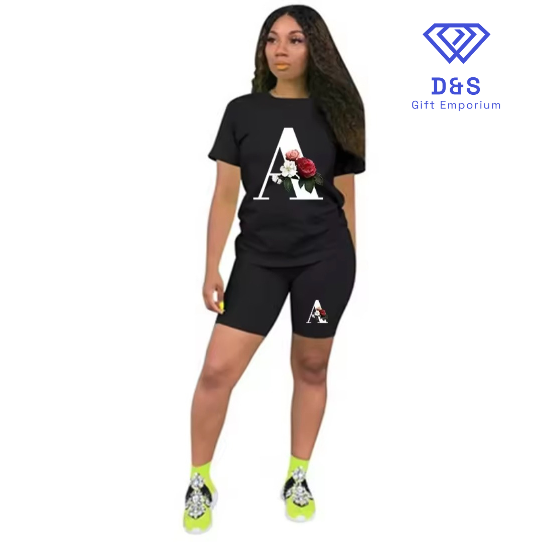 Lettered Tshirt & Shorts Set