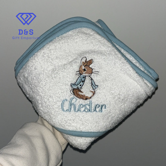Baby Peter Rabbit Embroidered Hooded Towel