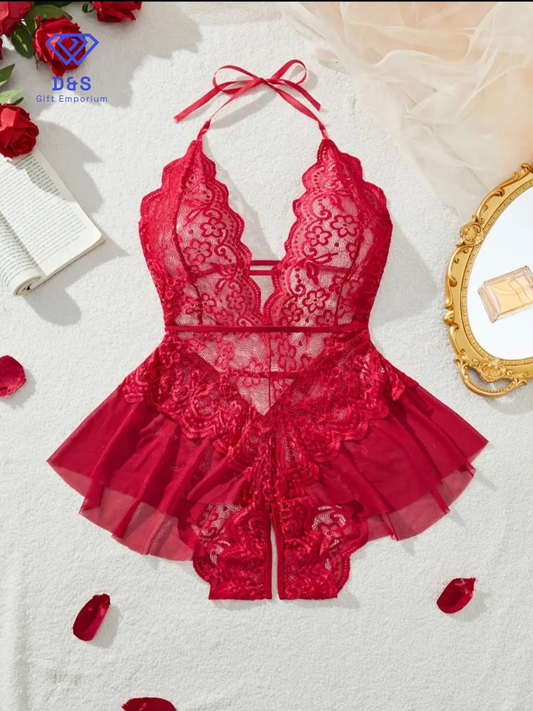 Plus Size Crotchless Babydoll