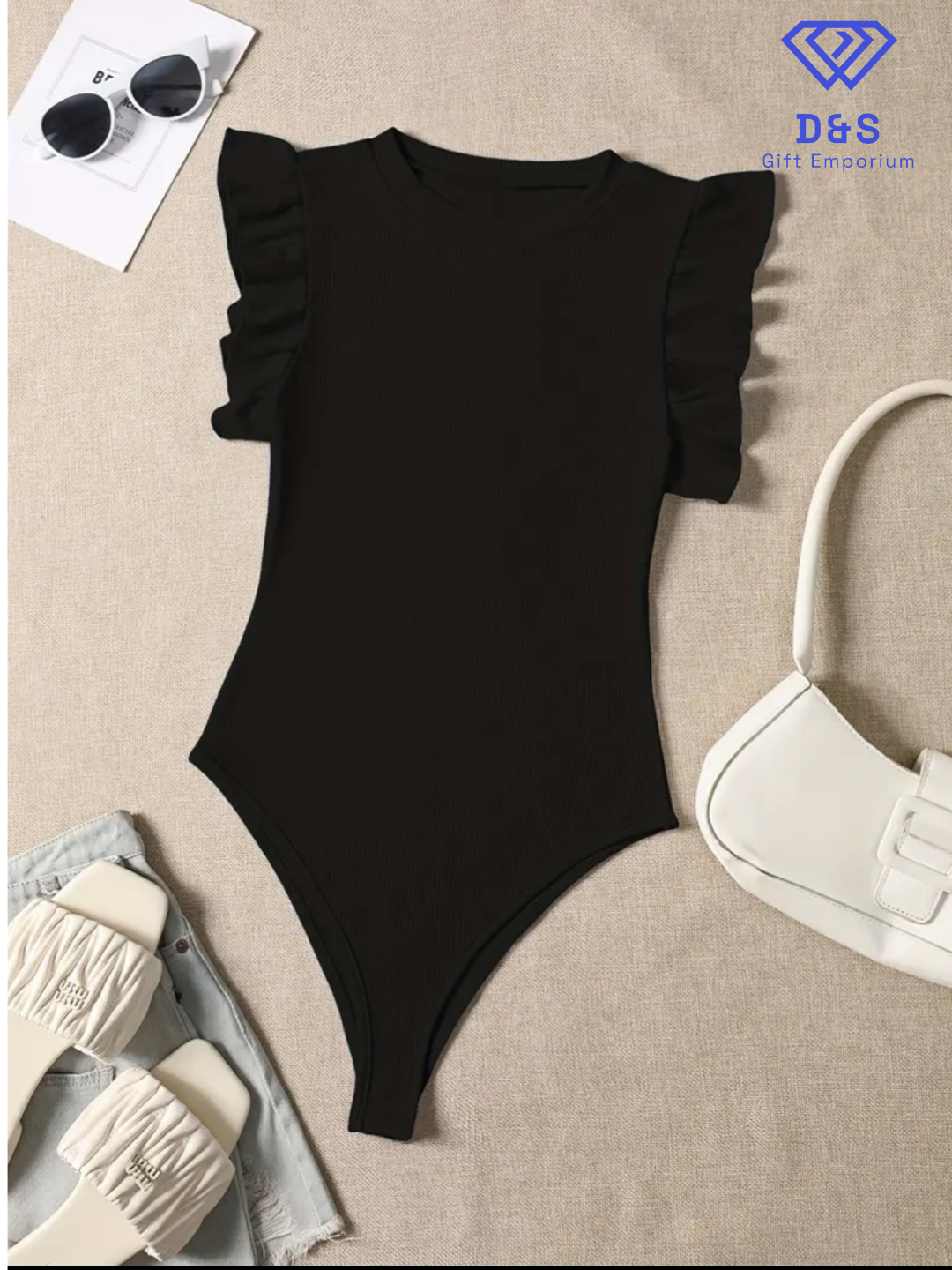 Sleeveless Ruffled Bodysuit