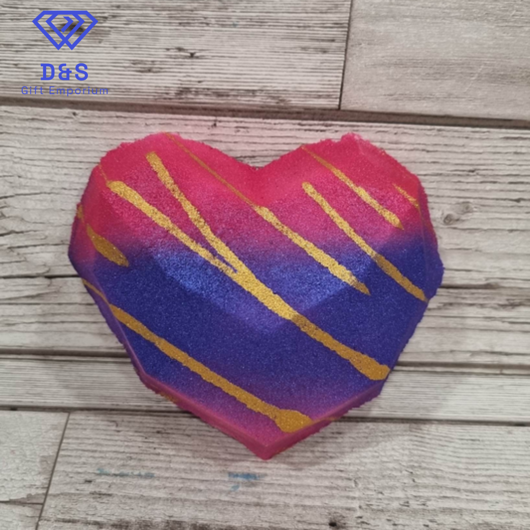Large Geo Heart Bath Bomb