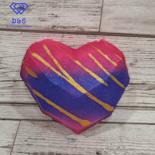Large Geo Heart Bath Bomb