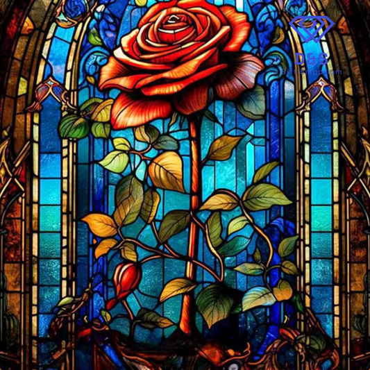 Beauty & The Beast Rose Diamond Art