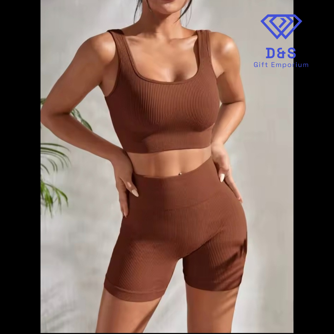 Seamless Ribbed Yoga Set