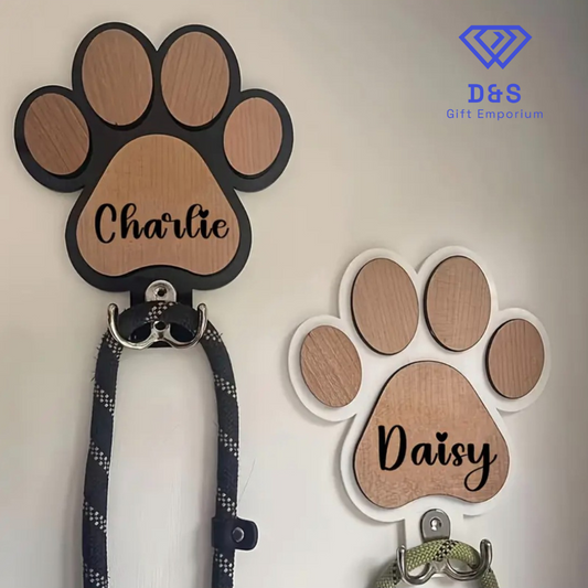 Personalised Paw Print Leash Holder