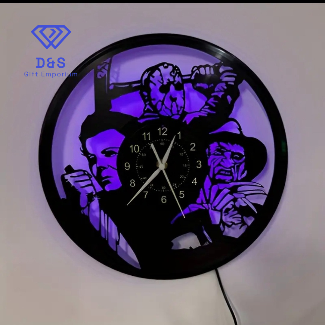 LED Horror Wall Clock