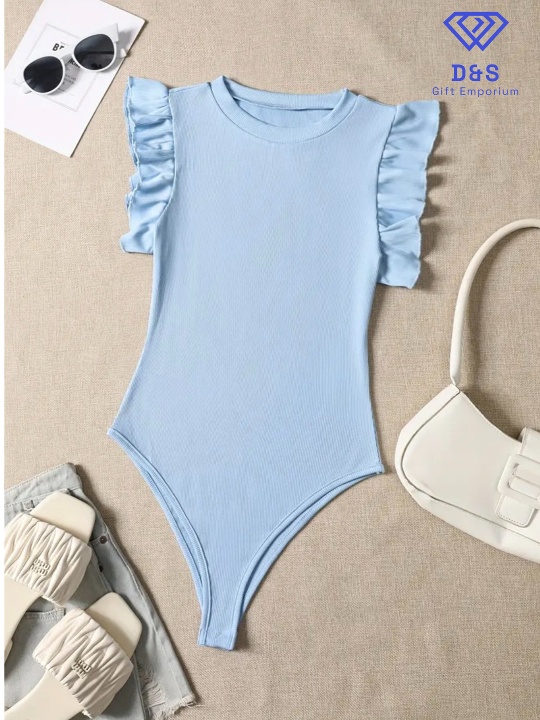 Sleeveless Ruffled Bodysuit