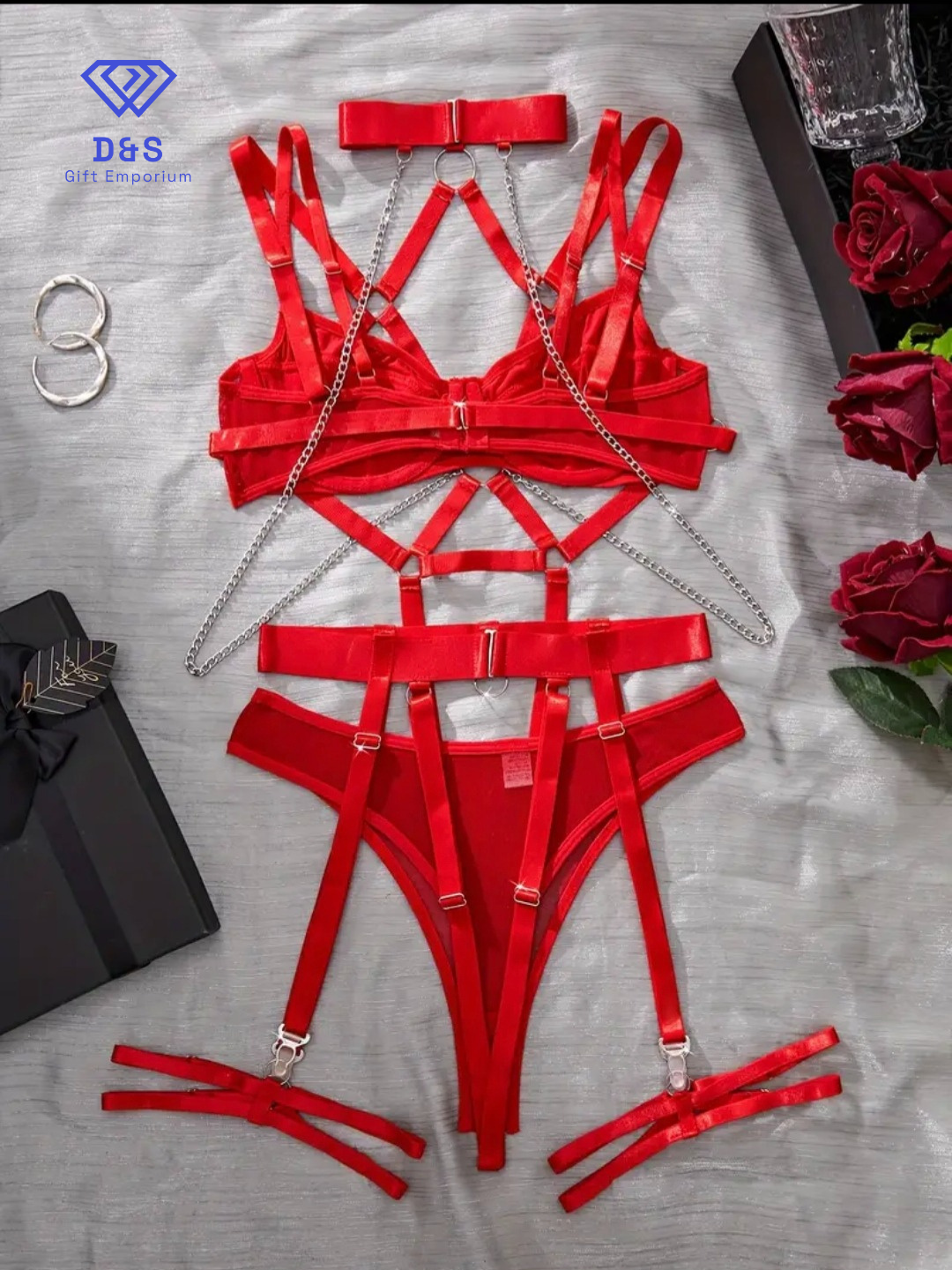 Ring Linked Lingerie Set