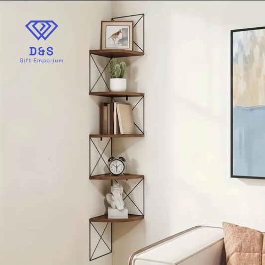 5 Tier Corner Wall Shelf